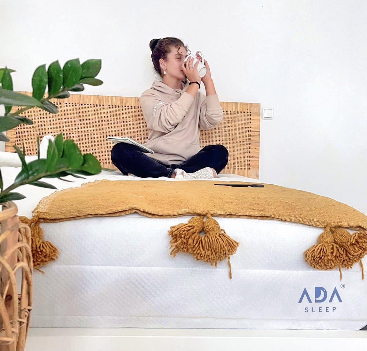 Topmatras 140x200 - Topper Koudschuim - Matrastopper voor elk type matras - Orthopedisch Topdekmatras - Hoogte 6 cm - Anti-allergisch - Afritsbaar en wasbaar - Medium hardheid thumbnail 4