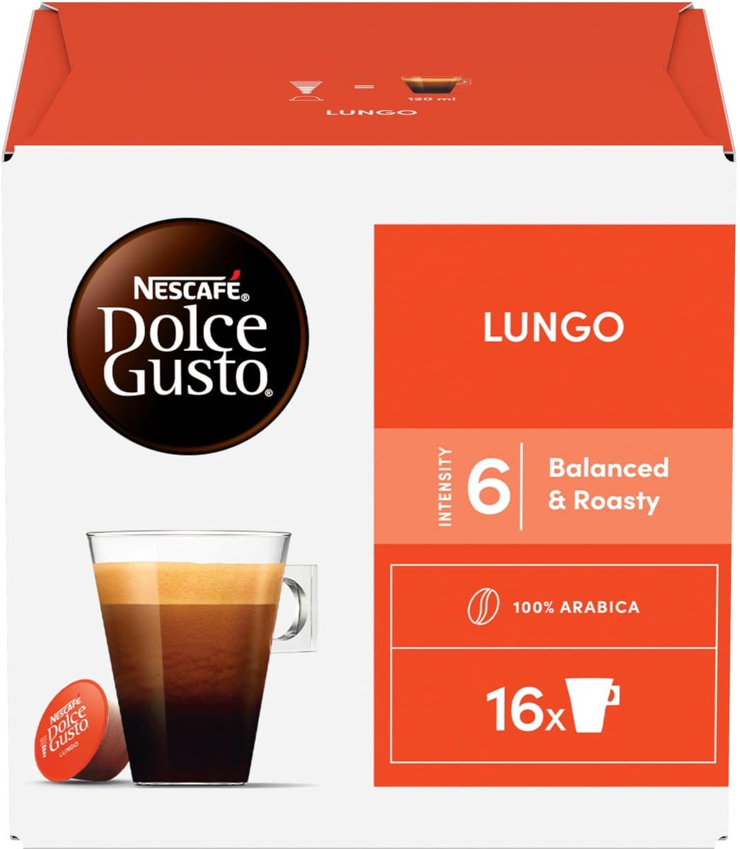 Nescafé Dolce Gusto capsules Lungo - 48 koffiecups voor 48 koppen koffie thumbnail 2