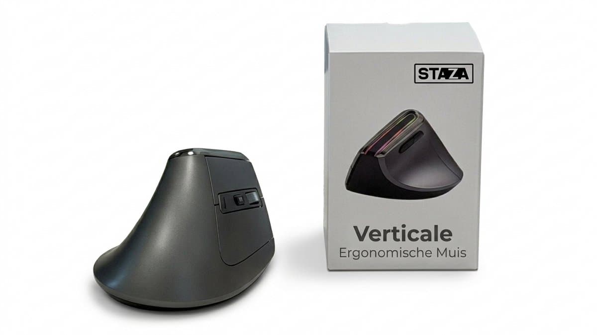 Verticale Muis Ergonomisch Draadloos - Rechtshandige Muis - 800 tot 3200 DPI Verstelbaar - 6 Knoppen - Bluetooth en USB Ontvanger - Voor Laptop & PC thumbnail 3