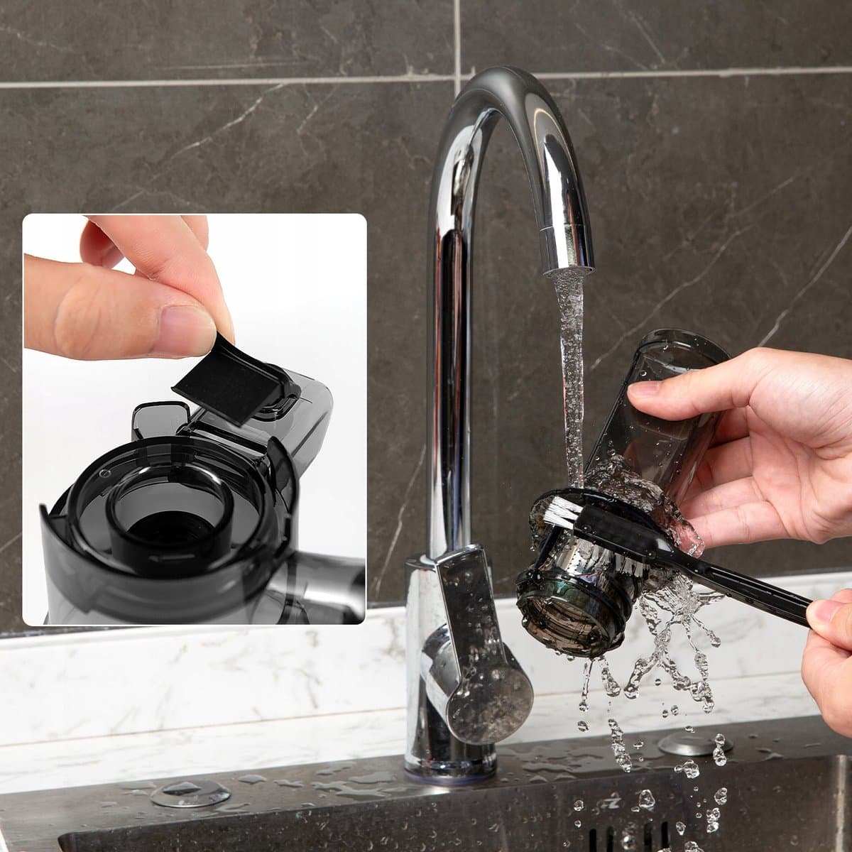 Ventray Essential Ginnie Juicer - compacte slowjuicer - wit thumbnail 2