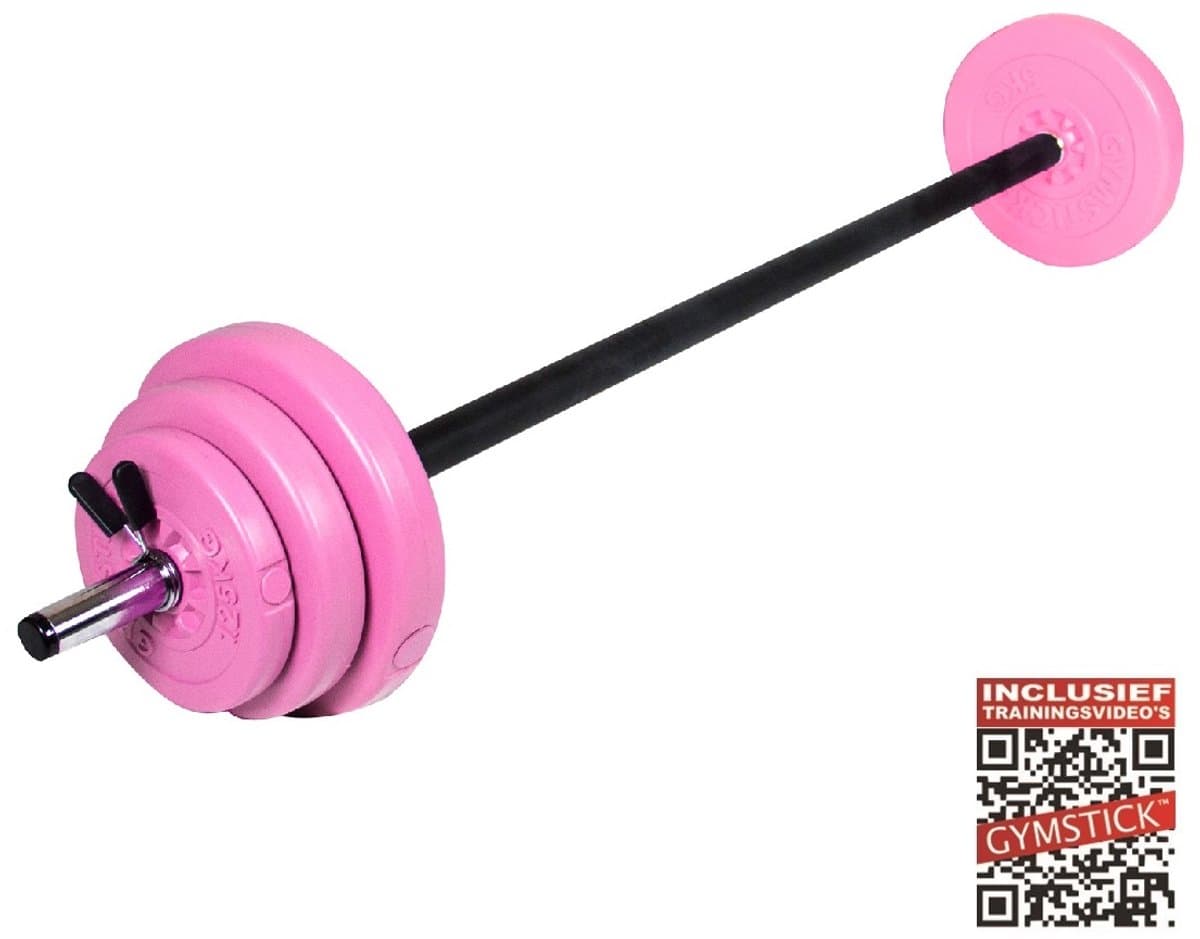 Gymstick Aerobic Pump Set - Halterset - Vivid - 20 kg - 6 halterschijven - Incl. halterstang en veerclipsluiters - Inc. gratis online trainingsvideo's