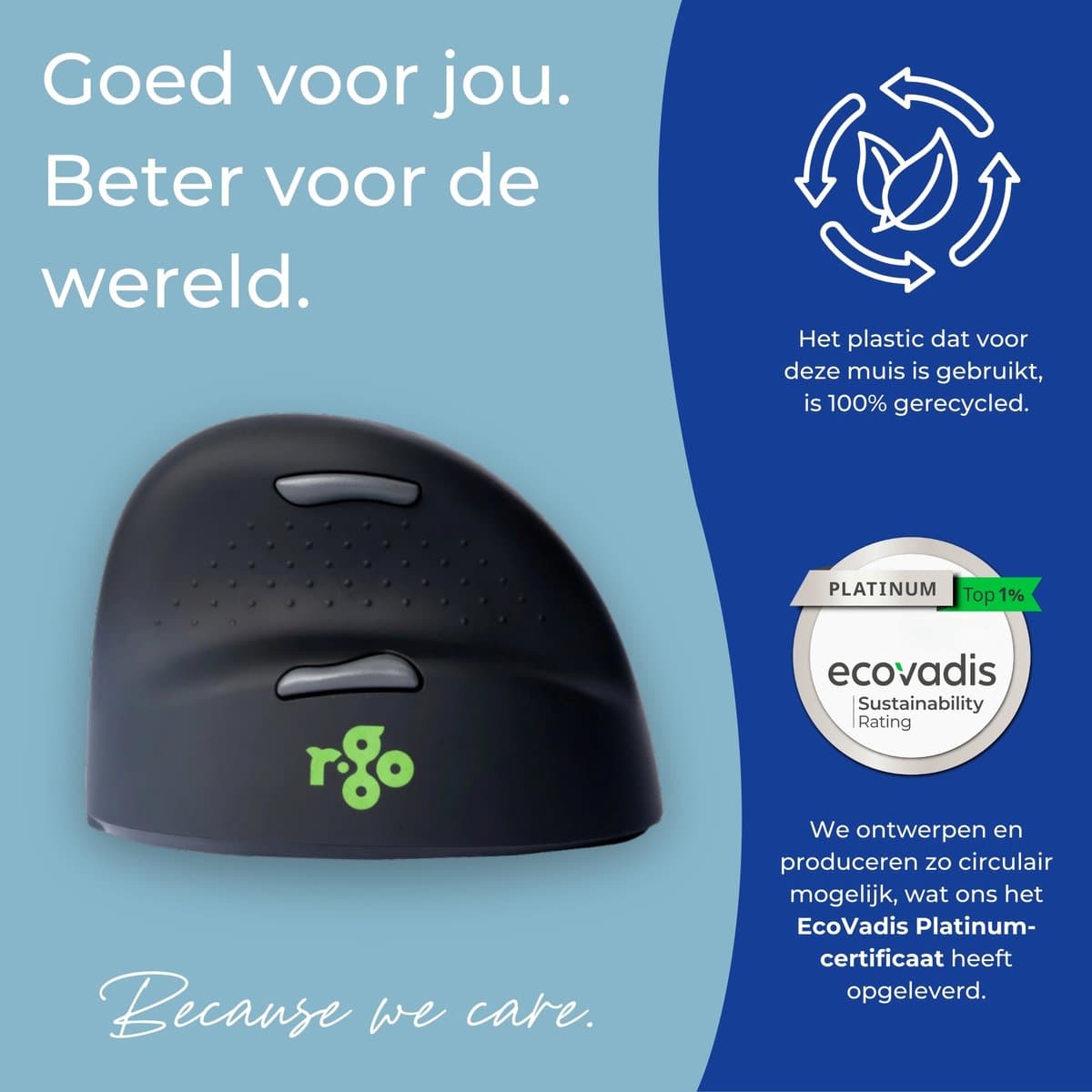 R-Go HE - Ergonomische Verticale Muis - Bluetooth - Break Software - Rechtshandig - Draadloos - Zwart thumbnail 6