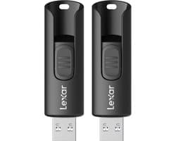 Lexar JumpDrive A30E 128GB USB 3.2 Gen 1 – 2-pack – USB 3.0 – Tot 100MB/s – Zwart