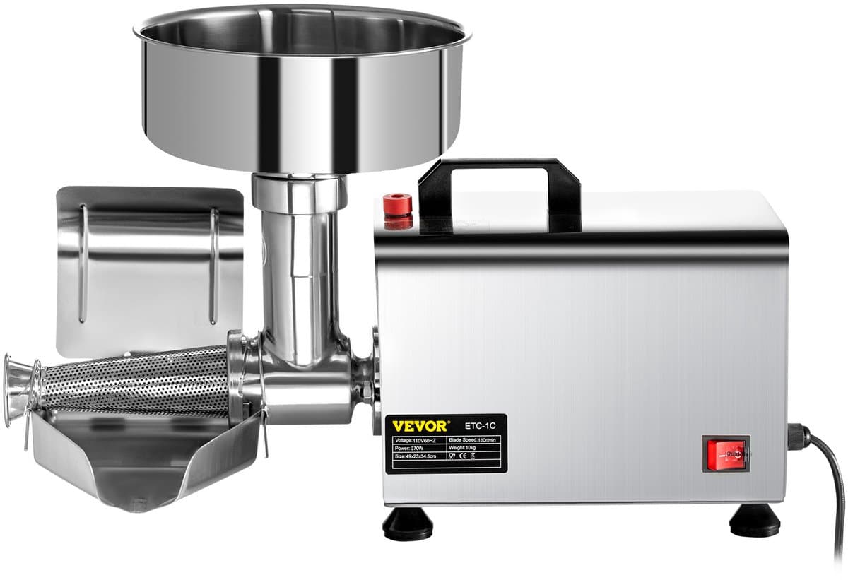 VEVOR Tomatensaus Maker Tomatenpers 49x23x34,5 Cm Elektrische Tomatenzeef 370w thumbnail 2