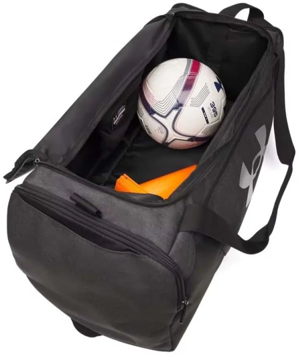 Under Armour UA Undeniable 5.0 Duffle MD-BLK Unisex Sporttas - Zwart Medium Heather - Zwart - Metallic Silver thumbnail 4