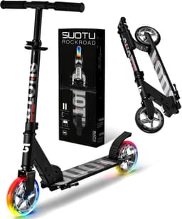 Productfoto van Suotu Kinderstep - 145mm Lichtgevende Wielen - Zwart