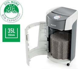 Productfoto van Leitz IQ OptiMax Office 550 P5 Papiervernietiger Wit