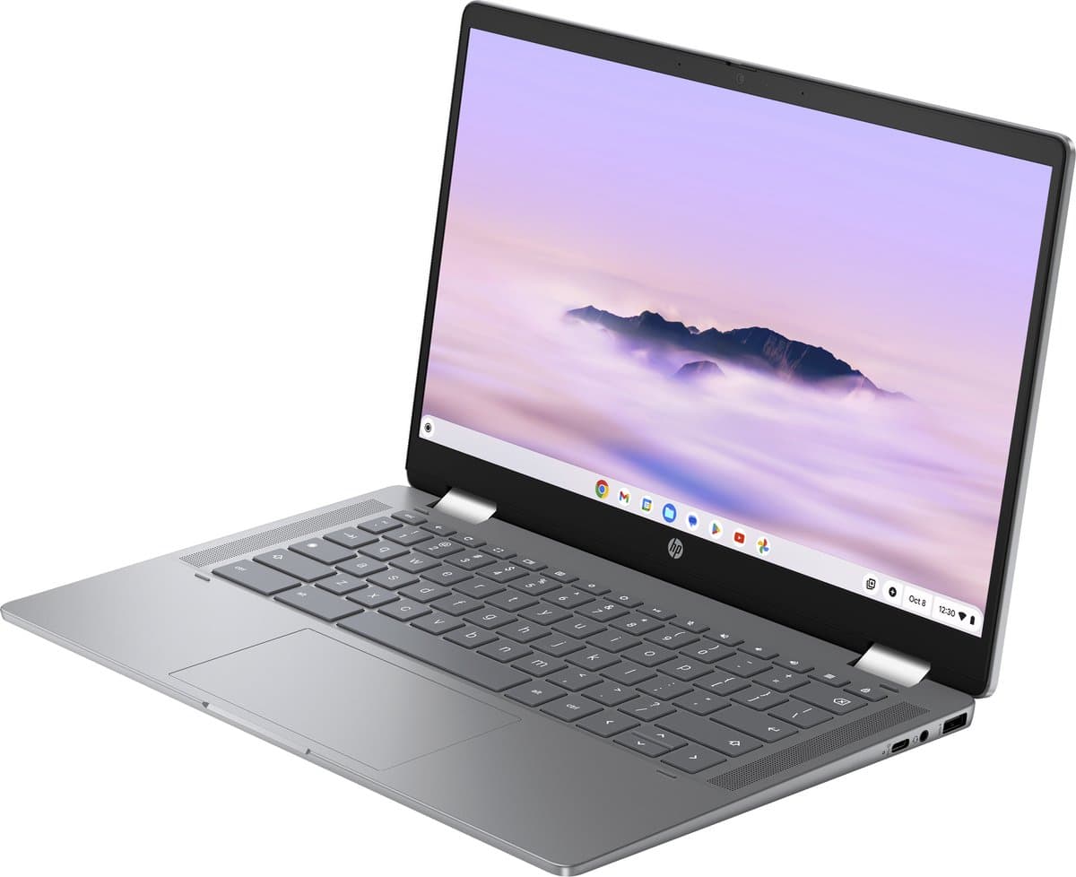 HP Chromebook x360 14b-cd0075nd Intel® Core™ i3 i3-N305 35,6 cm (14") Touchscreen Full HD 8 GB LPDDR5-SDRAM 256 GB Flash Wi-Fi 6 (802.11ax) ChromeOS Zilver thumbnail 5
