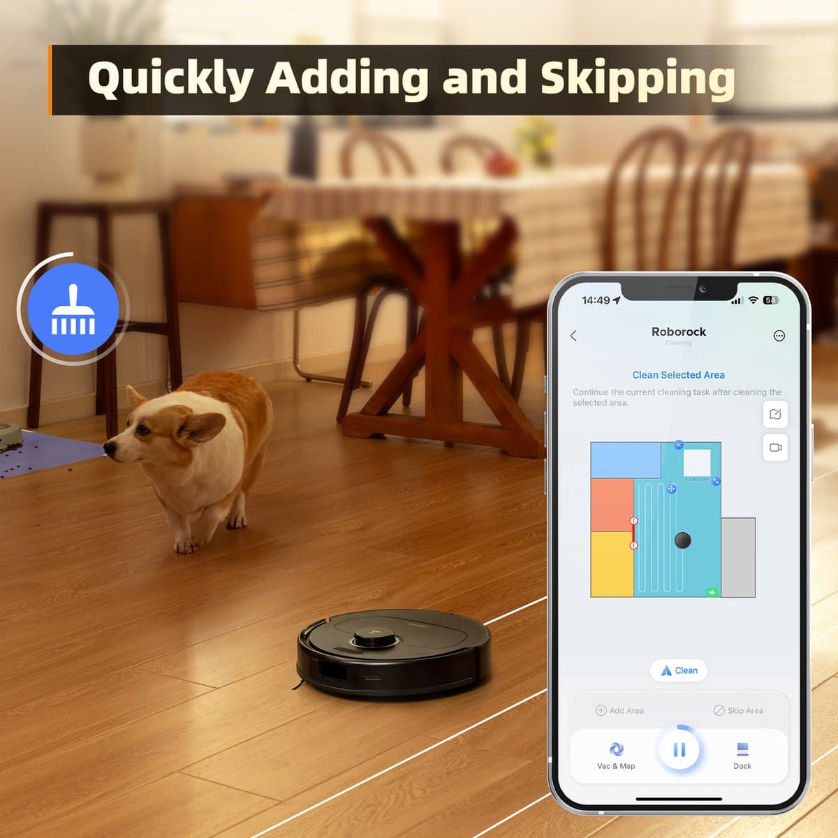Roborock Qrevo Pro – dweil & zuig met FlexiArm randreiniging thumbnail 8