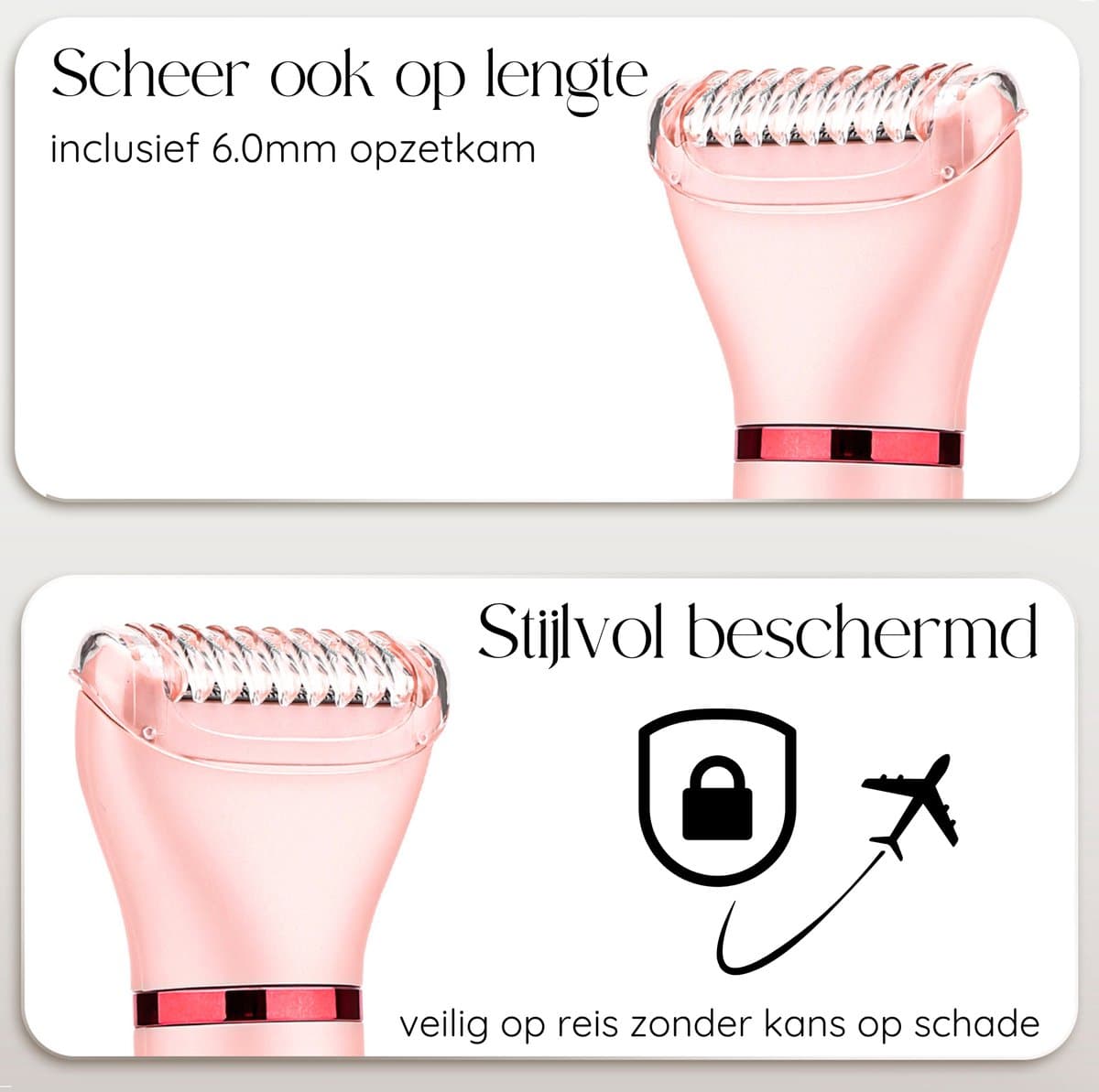 Ladyshave Gezicht - Oksels - Benen - Bikinilijn - Scheerapparaat Vrouw - Ontharingsapparaat Electrisch Ontharen - Gezichtsontharing Dames - Trimmer Vrouw - Ladyshaves Bikini - USB Oplaadbaar thumbnail 6