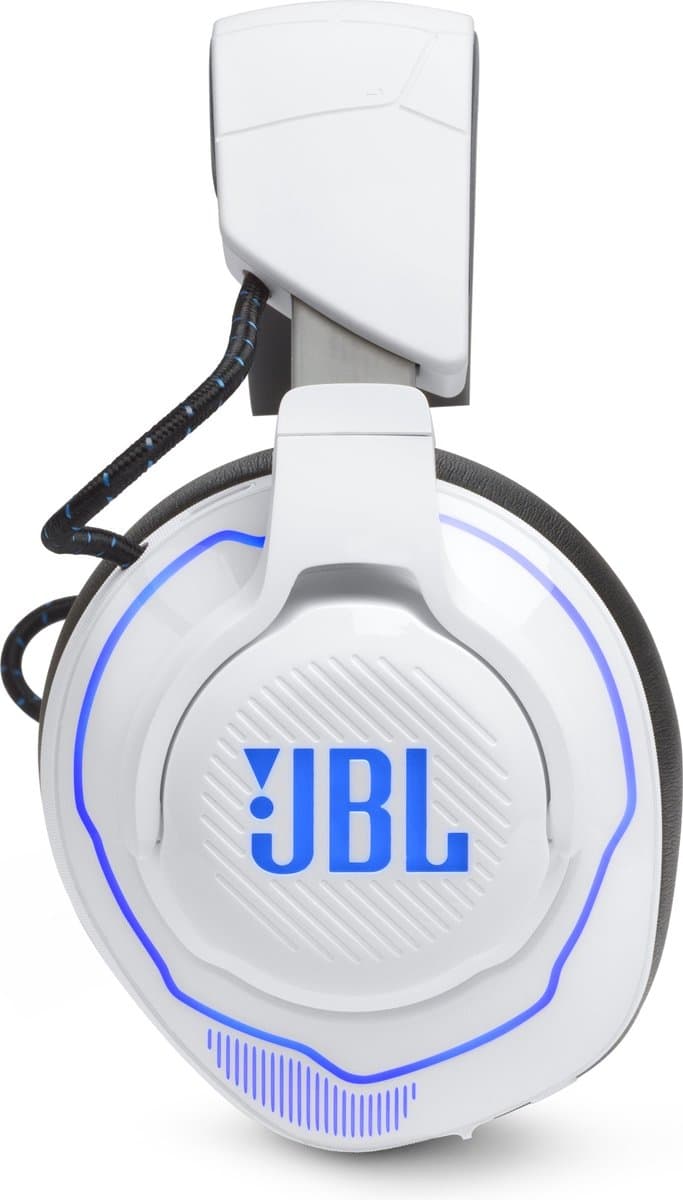 JBL Quantum 910P - Draadloze Over-ear Headset voor PlayStation (PS5 & PS4) - 2.4 GHz & Bluetooth - Noise Cancelling - Headtracking 3D Audio - 45+ uur batterij - Wit thumbnail 2