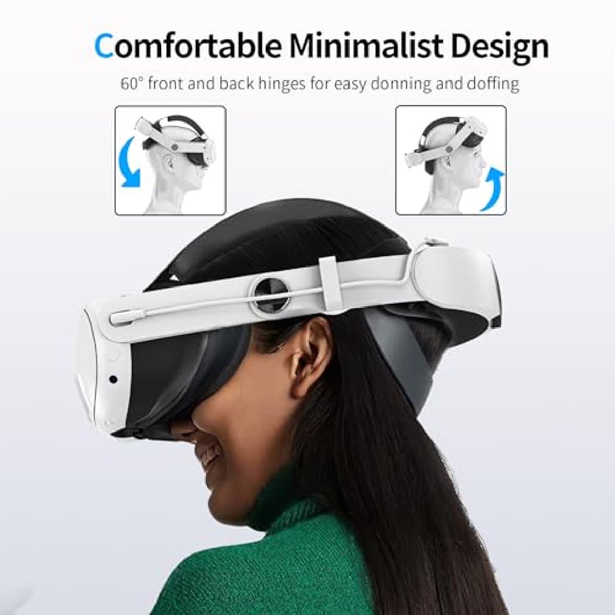 Elite Strap voor Meta Quest 3 - 10.000 mAh Batterij, VR-accessoires met Verstelbare Hoofdband thumbnail 5