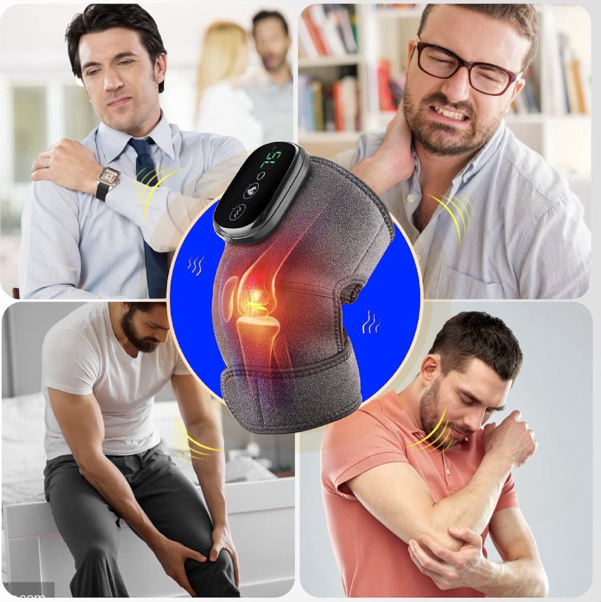 Knie Massage Apparaat - Artrose - Kniemassage Apparaat - Knie Massager - Alternatief Kniebrace thumbnail 4