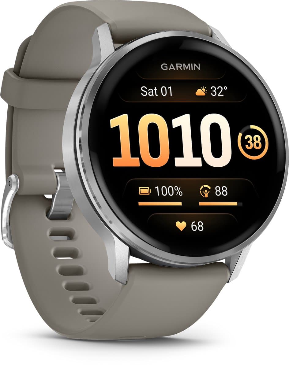 Garmin Venu 4 - Multisport smartwach - 45 mm - AMOLED - GPS - Zilverkleurig/grijs thumbnail 2