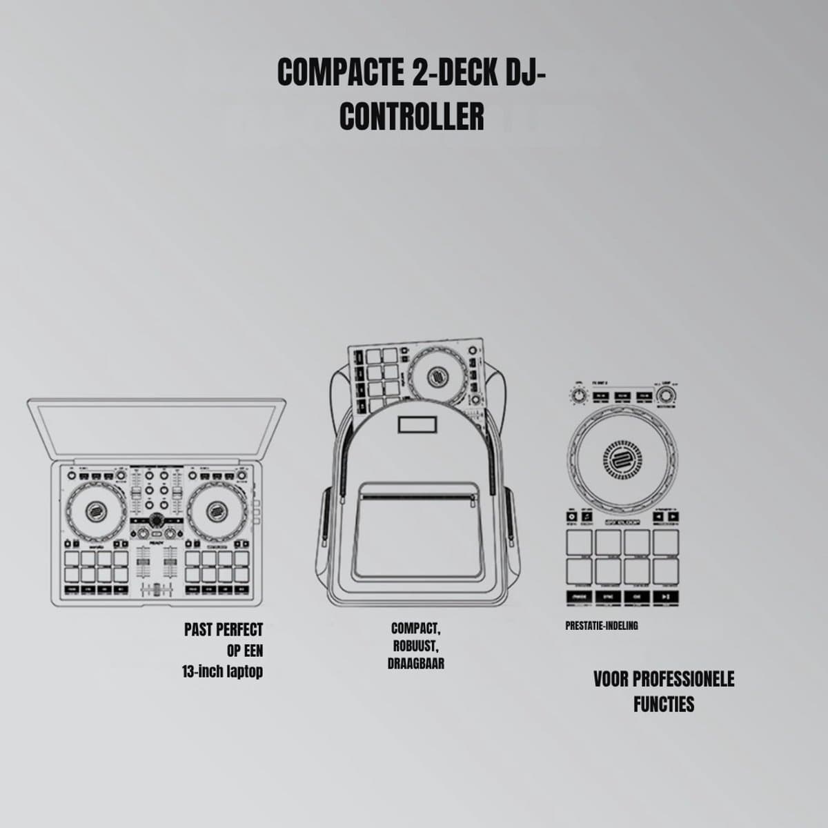 null SCH DJ Controller met 16 RGB pads en 9 power modes thumbnail 8