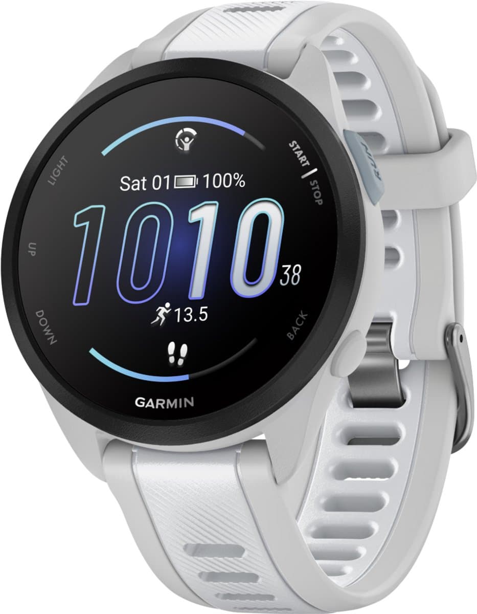 Garmin Forerunner 165 Music - Hardloophorloge - 43 mm - Mist Grey-Whitestone - afbeelding 1