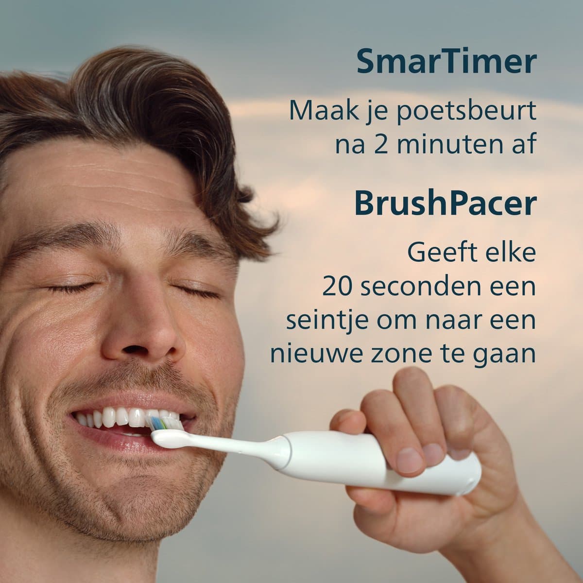 Philips Sonicare 5500 Series - Elektrische Tandenborstels - Wit & Blauw Duopack – 2 Reisetuis - Wittere tanden - HX7119/01 thumbnail 4