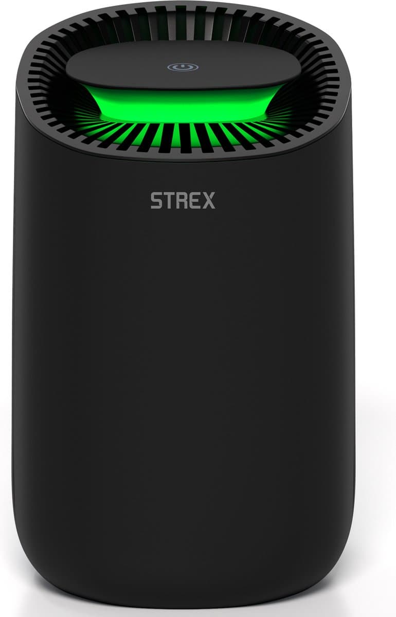 Strex Luchtontvochtiger - Compact en Stil - Mini Luchtontvochter - 600ml/dag - Zwart