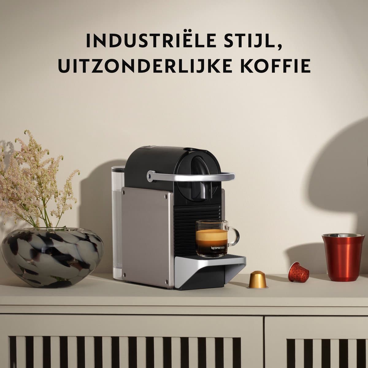 Krups Nespresso Pixie XN306T - Koffiecupmachine - Titan - Compact thumbnail 5