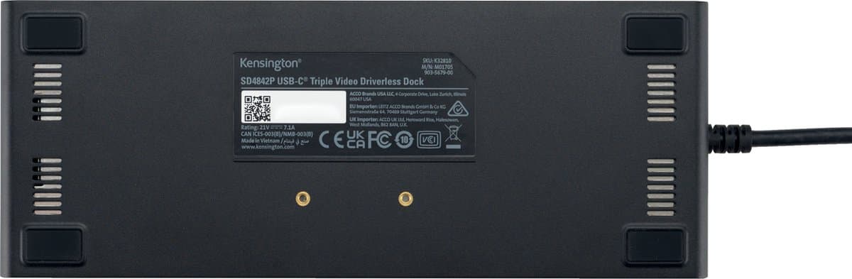 Kensington Docking Station - USB-C - Driverless - 100W - Zwart thumbnail 6