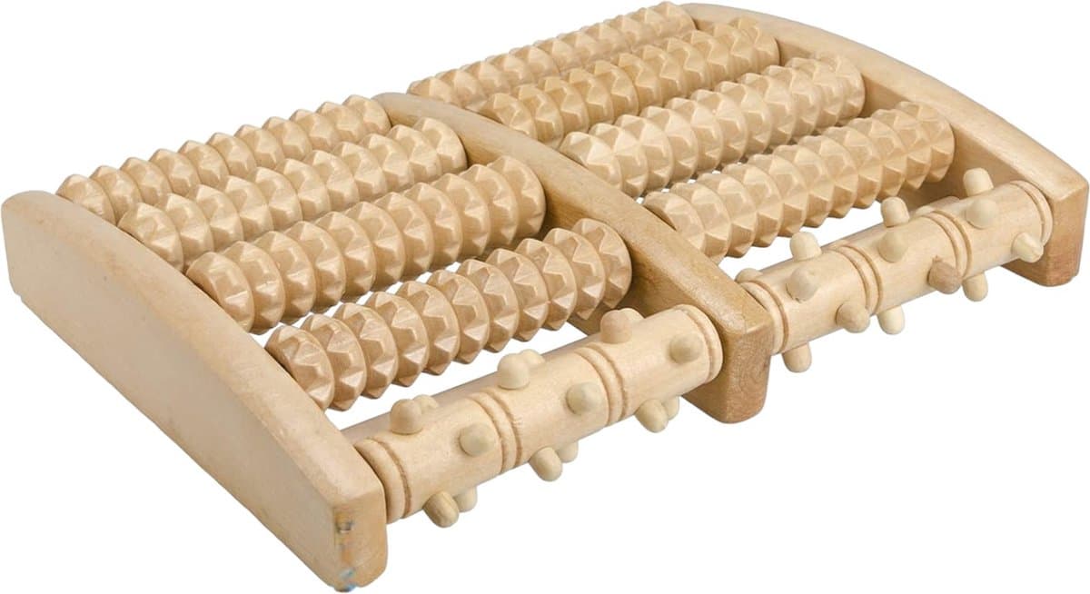 Houten Voetroller - 27 x 17 x 5 cm - Voetmassage Roller Apparaat - Voet Massage Roller