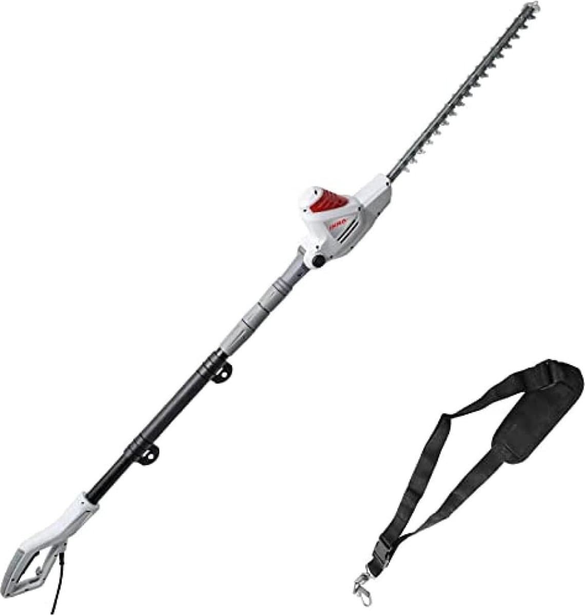 MKSS® Telescopische Snoeischaar - Mini Kettingzaag - Heggenschaar - Takkenschaar - Takkenzaag - Elektrische Snoeizaag met Accu - Zwart met Wit