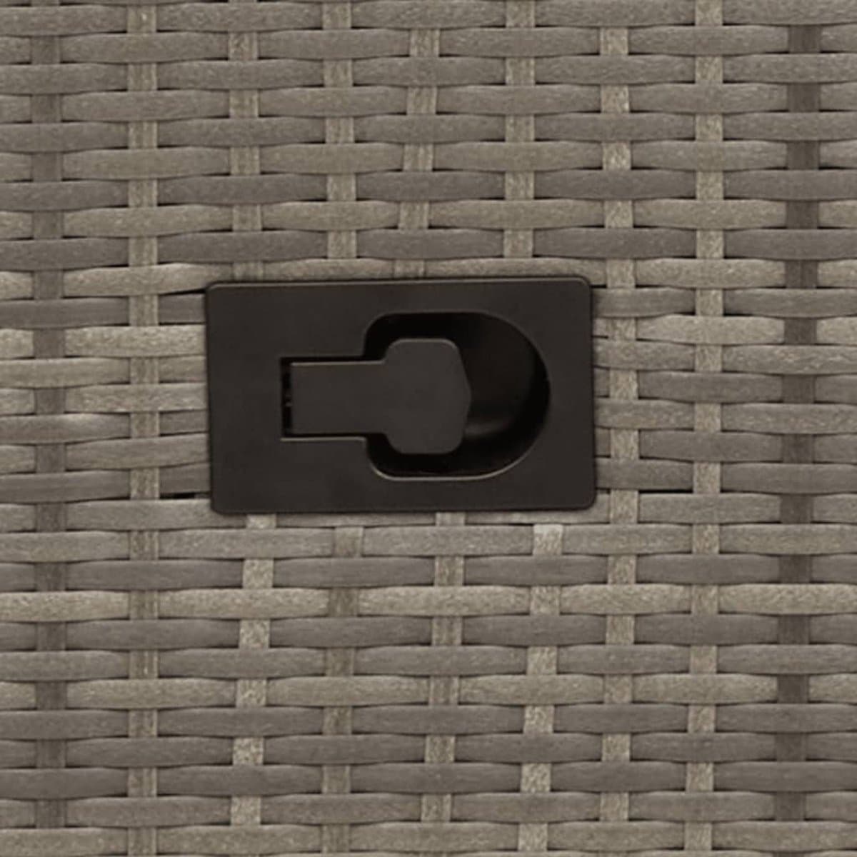 vidaXL - Tuinstoel - verstelbaar - met - kussens - poly - rattan - grijs thumbnail 7