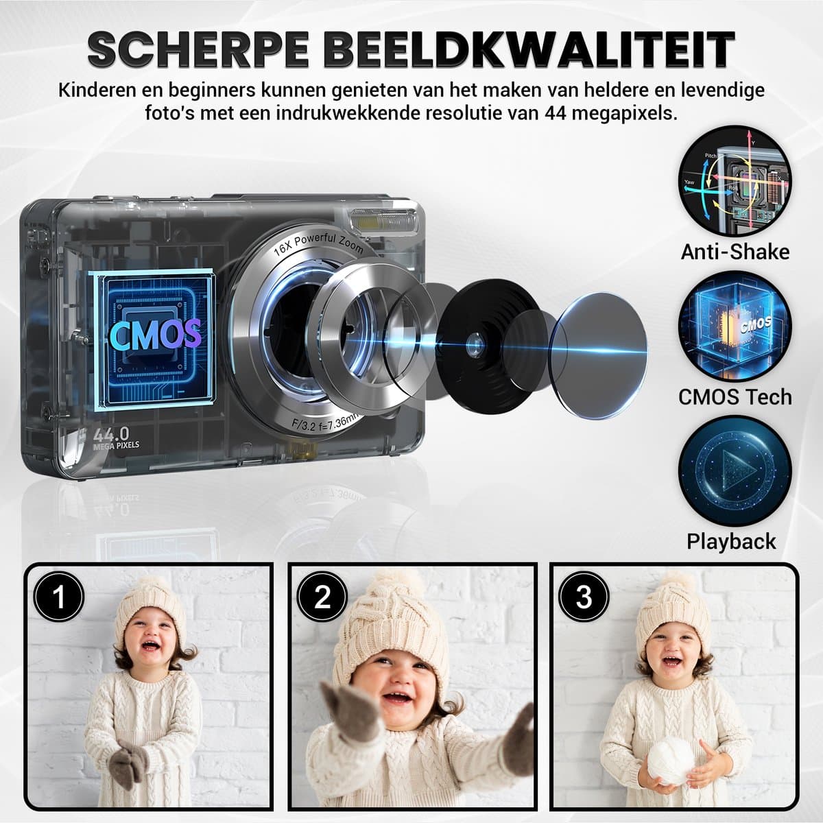 K&L KL-PRO-44-Z compactcamera met 32GB-kaart thumbnail 4