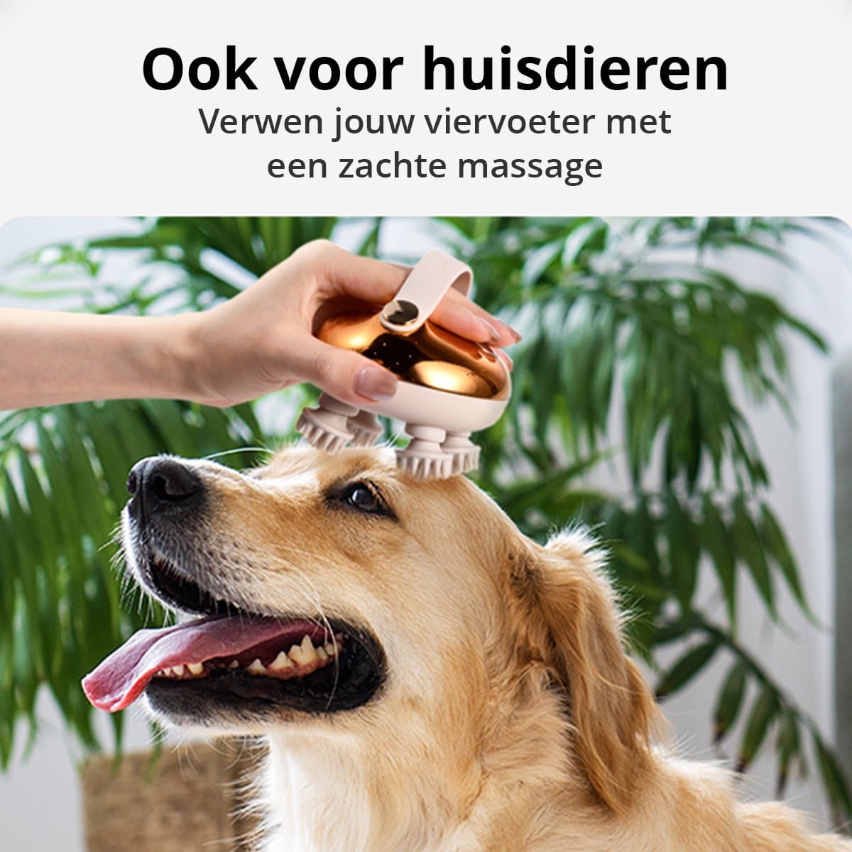 Elektrisch Hoofdmassage Apparaat - Massage Apparaat - Scalp Massager - Hoofdmassage - Massageapparaten - Goud thumbnail 8