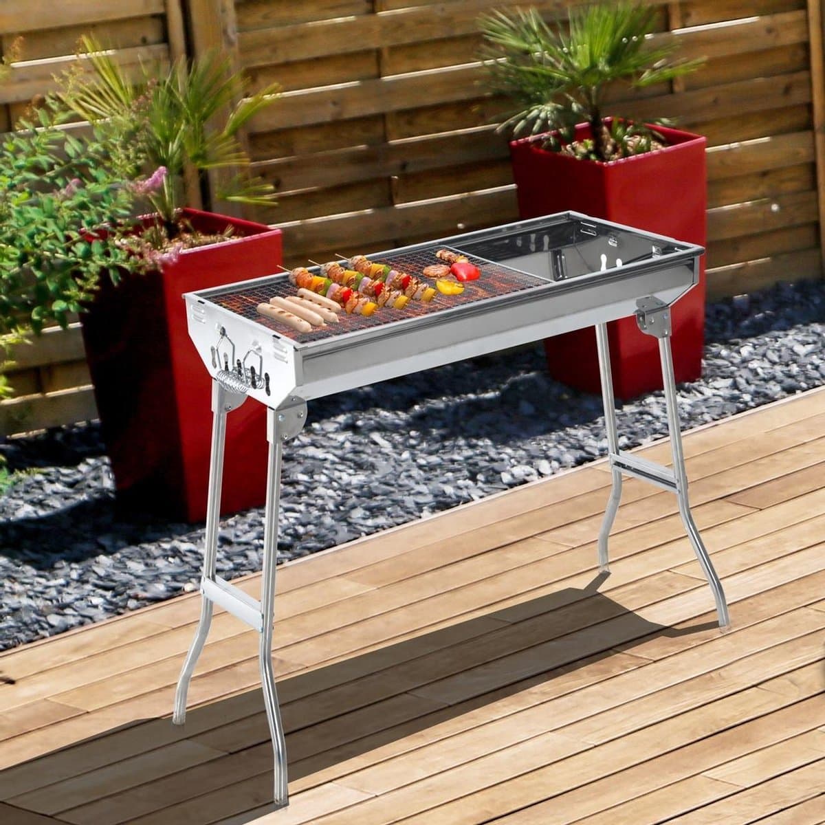 BBQ - Barbecue - Grill - Houtskool bbq - Inklapbaar - Saté BBQ thumbnail 2