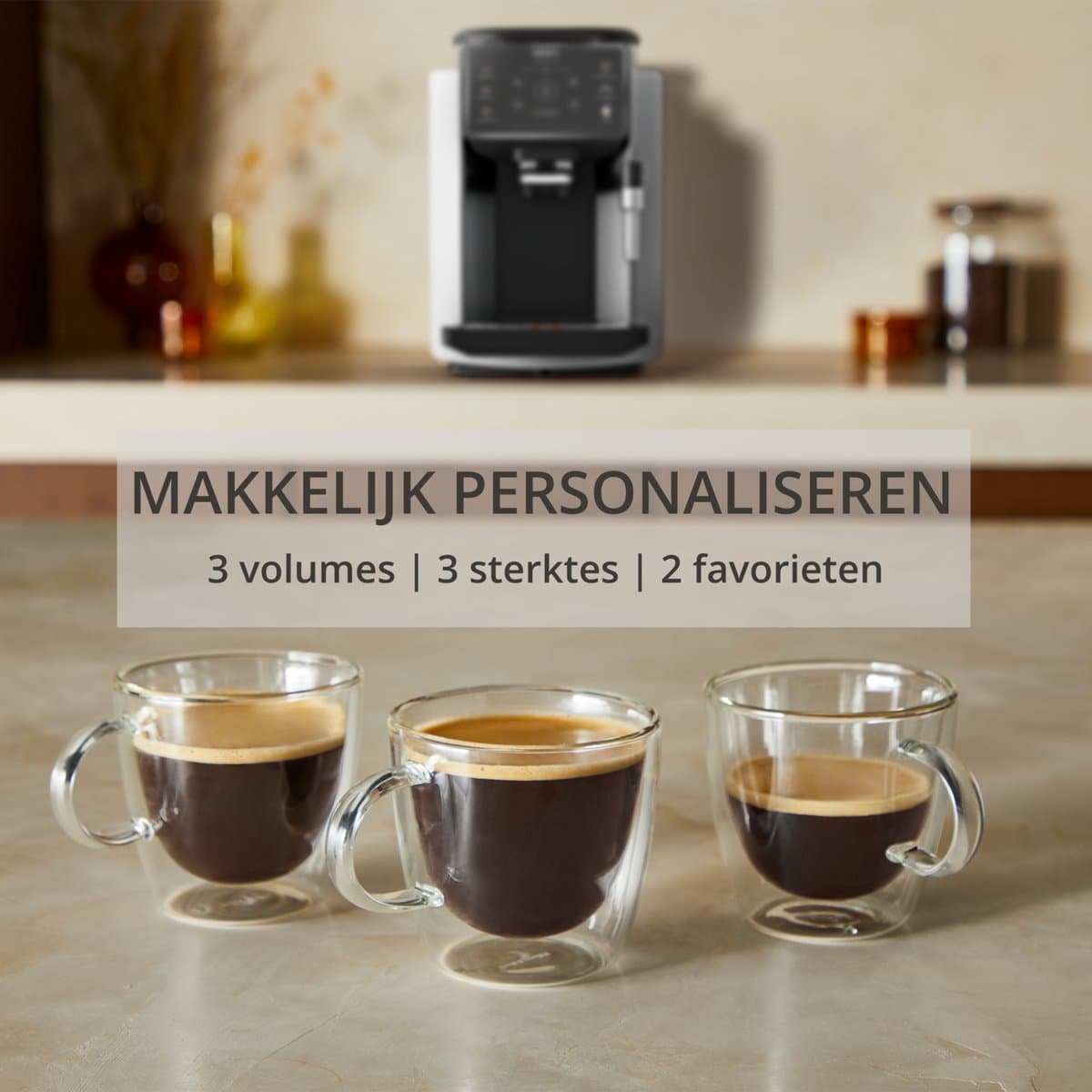 Krups Sensation C50 EA910B - Volautomatische Espressomachine - Nachtzwart - Favorieten Opslaan - Koffiemachine met bonen thumbnail 5
