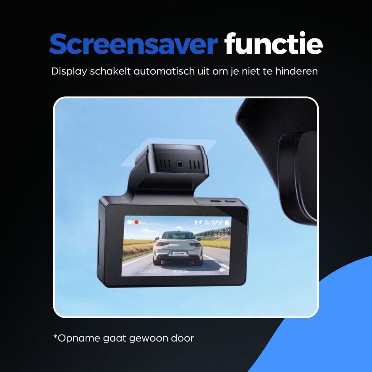 AZDome M63 Lite 1CH dashcam - Ultra 4K resolutie - Wifi - Parkeermodus - 3,0 inch IPS lcd - dashcam voor auto thumbnail 6