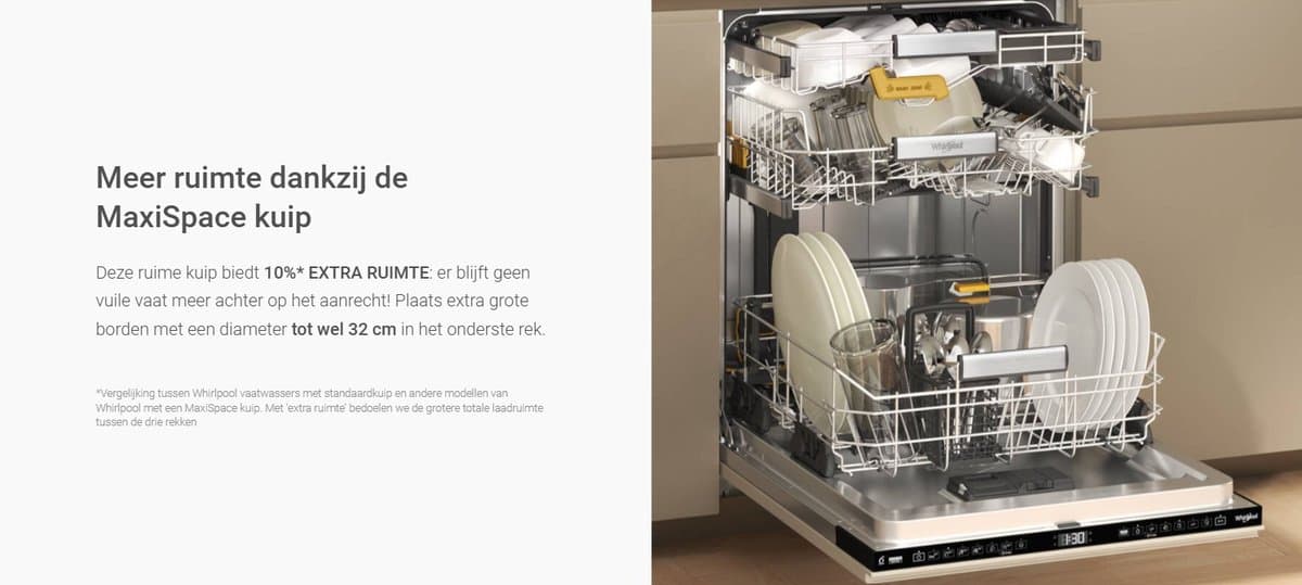 Whirlpool | W7IHP40LC | inbouw vaatwasser | Besteklade | Automatische deuropening - Zeer stille machine met 40 dB(A)! thumbnail 8