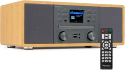 Productfoto van Internetradio - Audizio Avola alles-in-één radio met Bluetooth - DAB+/FM - CD speler - Bamboe