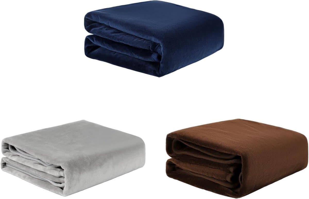 Elektrische dekens - Warmtedeken - 100x70cm - Oplaadbaar - USB - - Met knopen - Zachte flanel - Verwarmde deken - Draagbare elektrische deken op batterijen - Draagbare verwarmde deken - Dames en Heren - Blauw thumbnail 2
