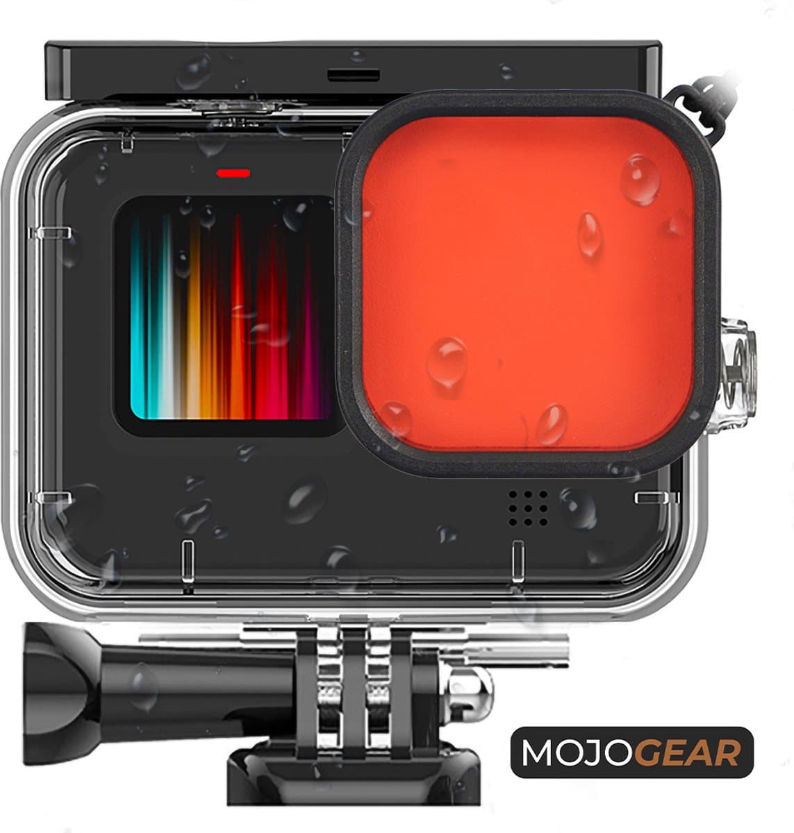 MOJOGEAR Duikfilters voor MOJOGEAR waterdichte behuizing GoPro Hero 9,10,11 en 12 - Set van 3 - Roze, rood en magenta thumbnail 2