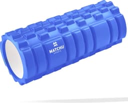 Productfoto van Matchu Sports - Foam roller - Foamroller - Bindweefselmassage - Massage roller - 33 cm - Hard - Blauw