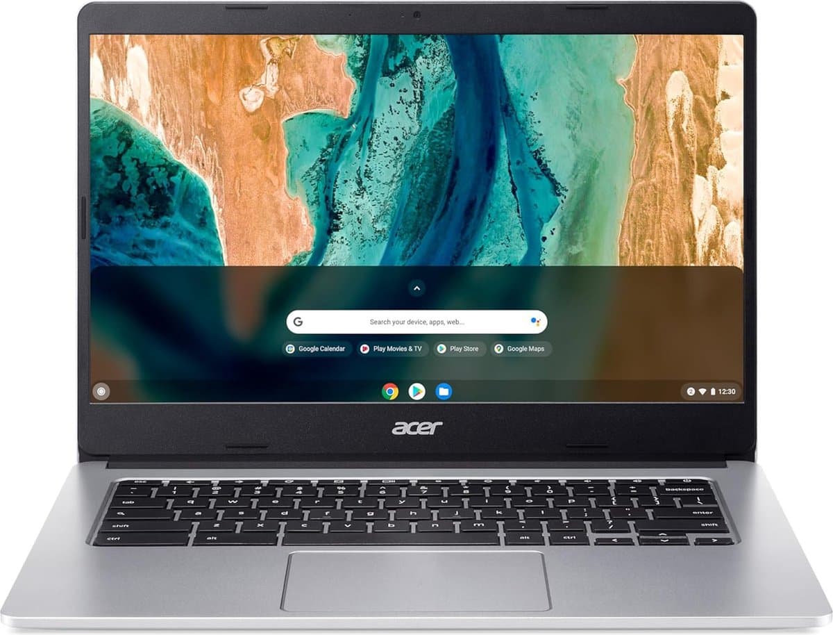 Acer Chromebook 314 (CB314-2H-K17E) Laptop | 14" HD Display | MediaTek Octa-Core ARM Cortex A73/A53 (MT8183) | 4 GB RAM | 64 GB eMMC | Mali-G72 MP3 GPU | Google ChromeOS | Zilver