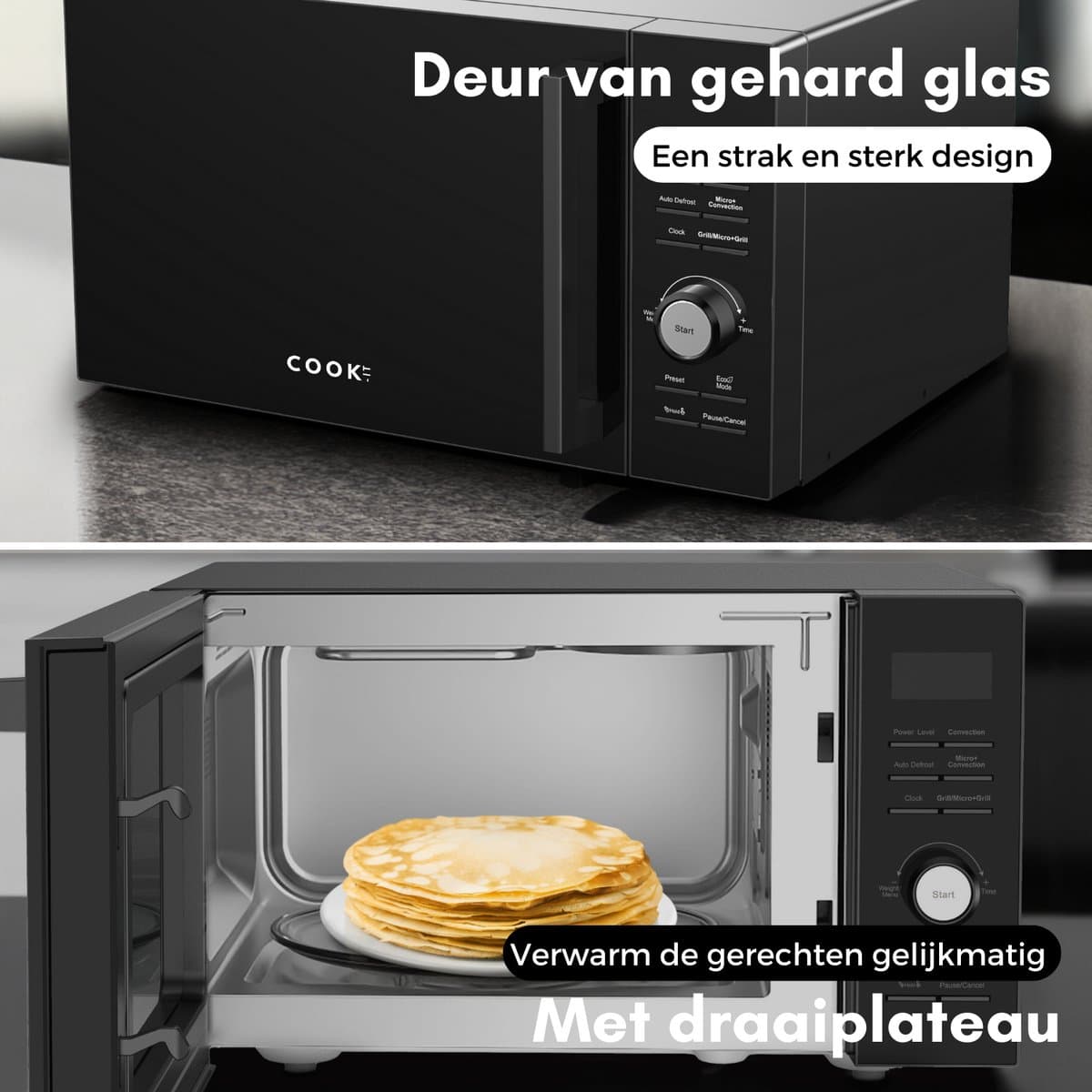 COOK-IT Combi Magnetron Vrijstaand 25L - Heteluchtoven en Grill - 25L thumbnail 7