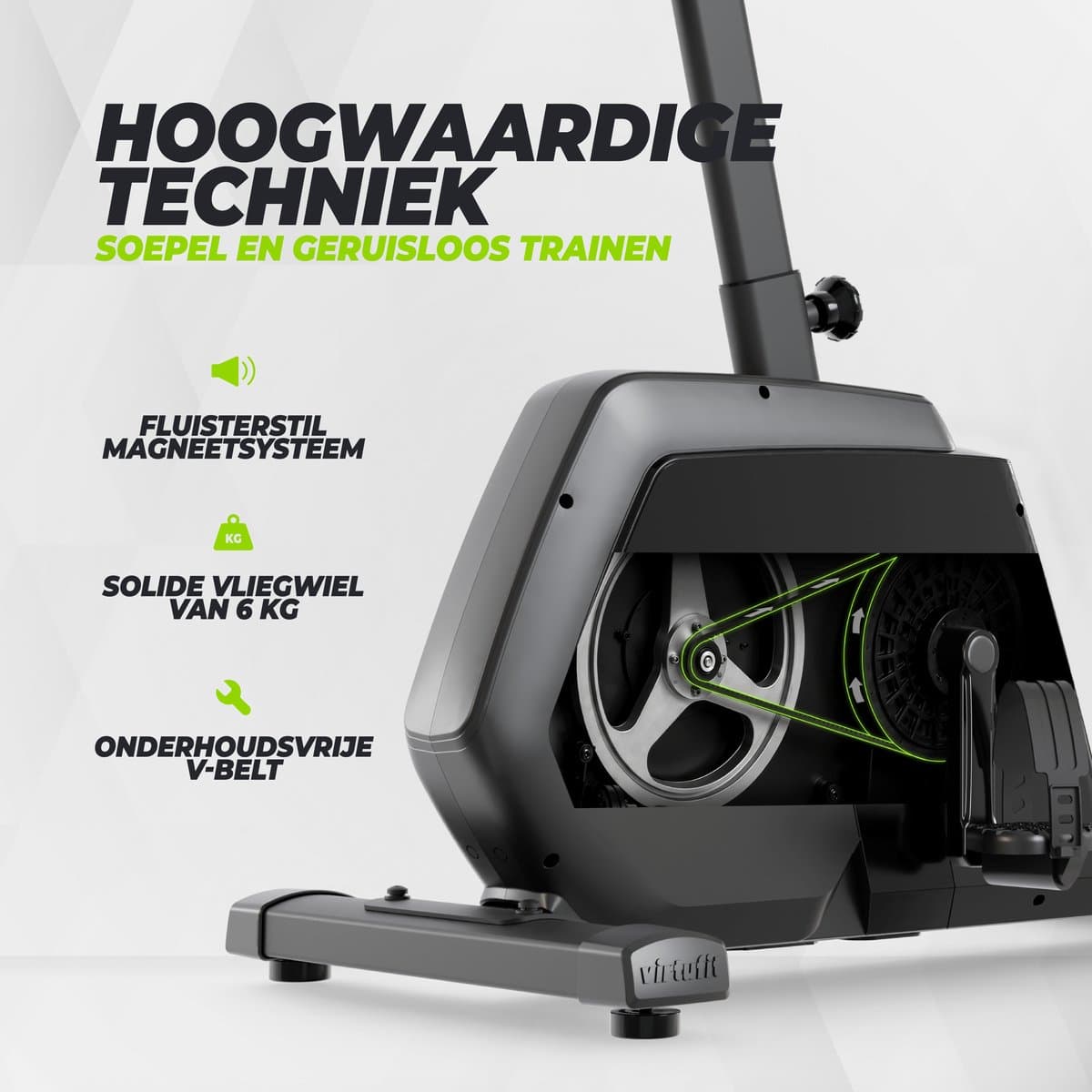 VirtuFit Low Entry Bike 200i - Hometrainer met lage instap - 32 weerstandsniveaus - 24 programma’s - Bluetooth en hartslagfunctie - Kinomap en Zwift compatibel - Comfortabele indoor bike (LEB 1.2i) thumbnail 8