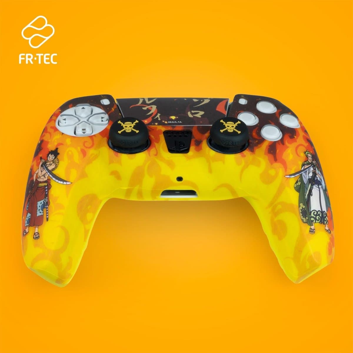 Thijox - Custom Kit ONE PIECE voor PS5 DualSense Controller, siliconen grip met stickers, perfect voor gamers, kleurrijke accessoires, originele licen thumbnail 5