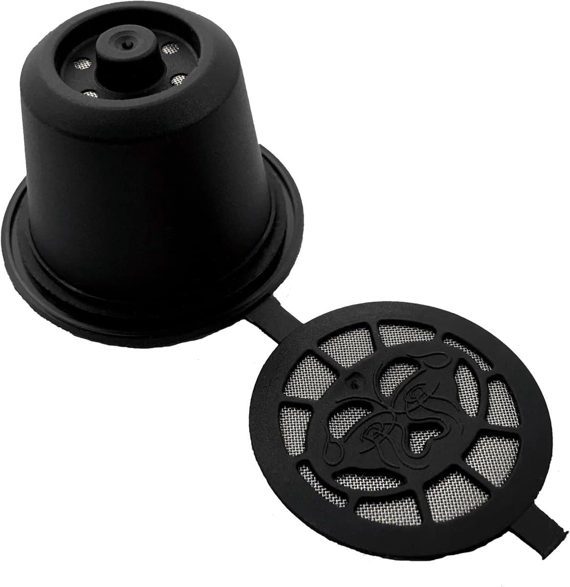 Thijox - Koffiecapsules 6 stuks Herbruikbare Koffiefilters voor Nespresso OriginalLine - Duurzaam RVS en BPA-vrij - Inclusief Lepel en Borstel - Perfe thumbnail 2