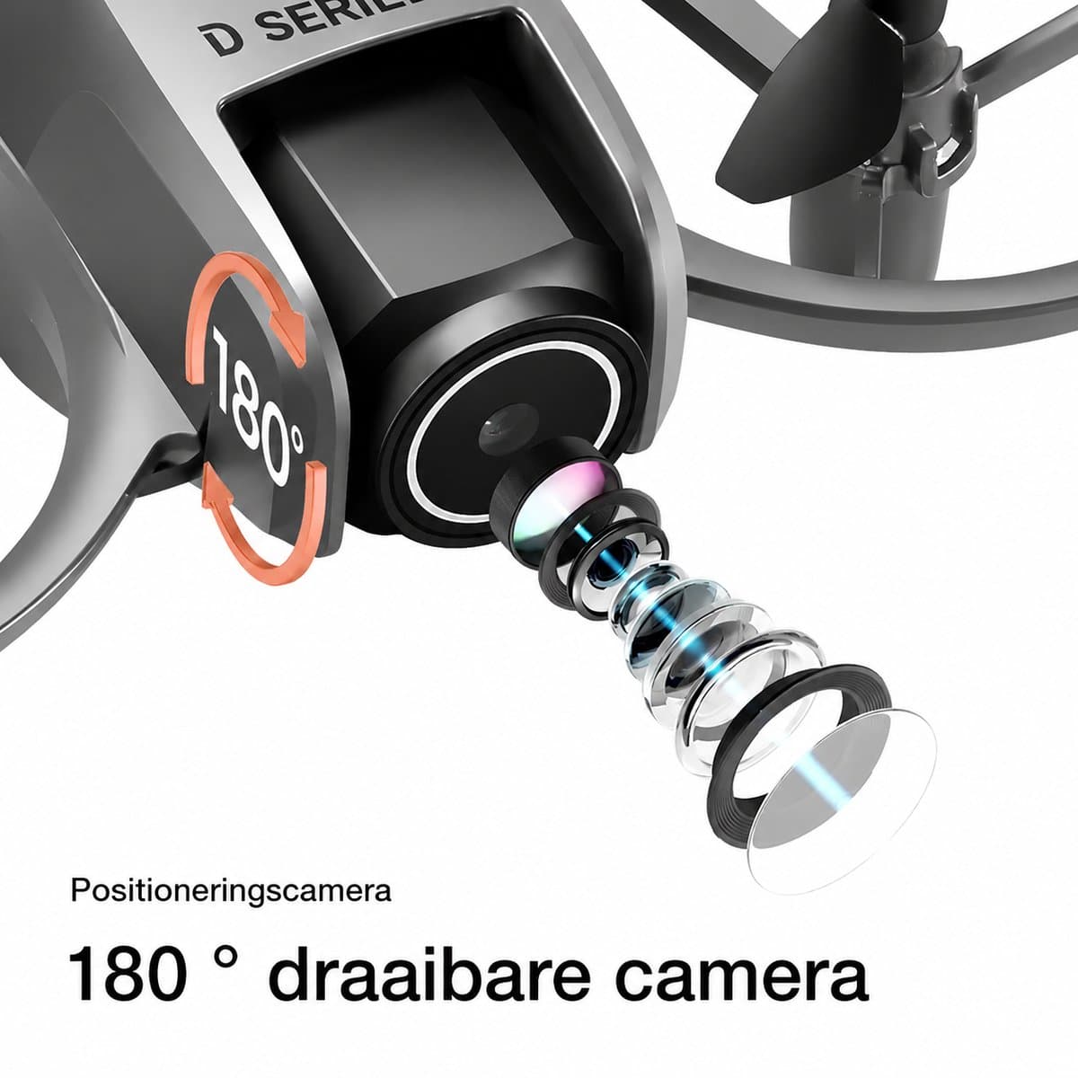 Pelor D16 Drone met Camera - 8K Camera met Dubbele Lens - GPS en Obstakelvermijding - WiFi FPV met VR Ondersteuning - Zwart thumbnail 4