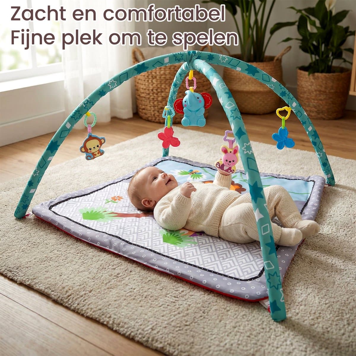 Speelkleed Baby met Boog - Buikligtrainer 78x78cm thumbnail 7