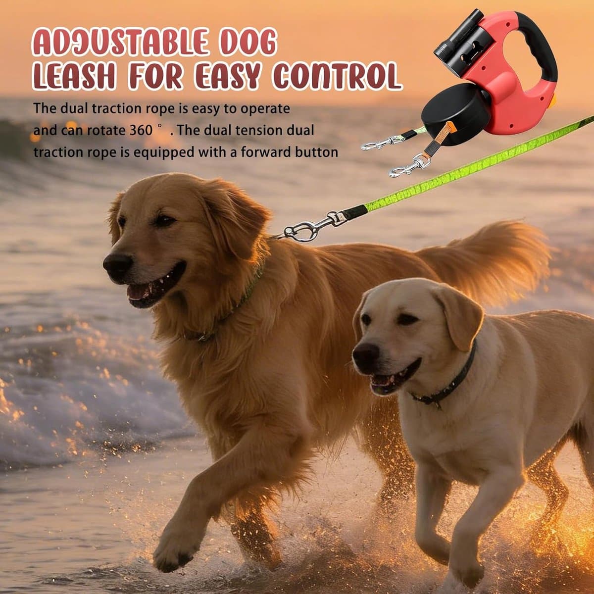 Intrekbare Hondenriem 3 Meter – Rollijn met Remsysteem – Uittrekbare Hondenlijn voor Kleine, Middelgrote & Grote Honden – Sterk, Veilig & Comfortabel thumbnail 5