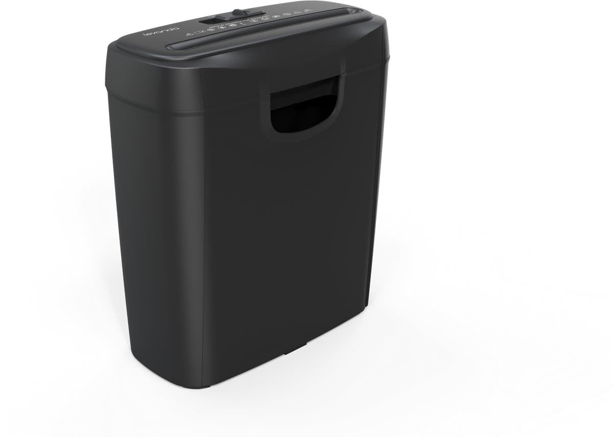 Papierversnipperaar - 10L - 6 A4 vellen - Zwart - Levanda