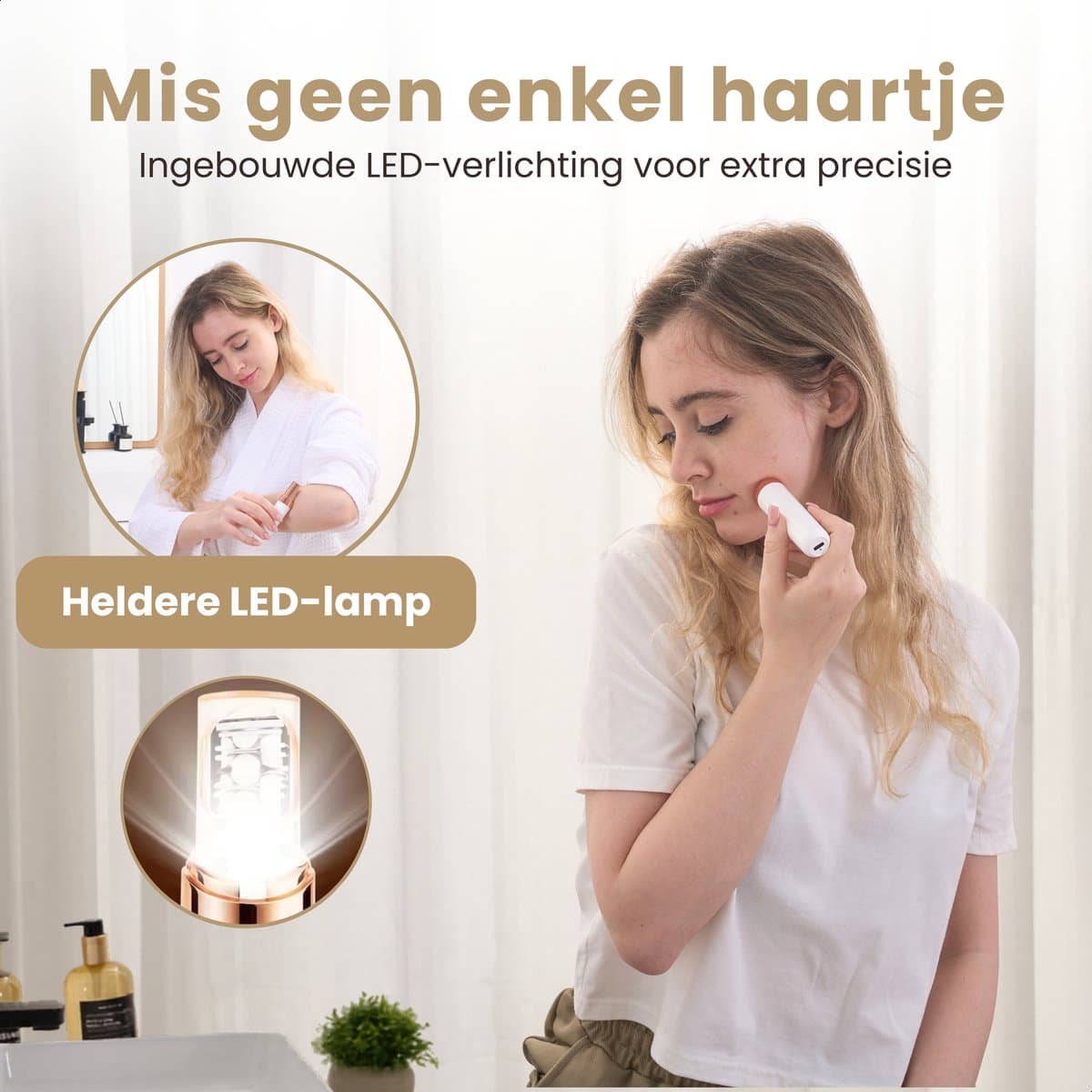 Parvale® 3 in 1 Epilator SilkPro - Epileerapparaat Dames - Epilator - Gezichtsepilator Vrouw - Gezichtsontharing Dames - Epilator Gezicht - Epilator Dames - Gezichtsepilator dames thumbnail 3