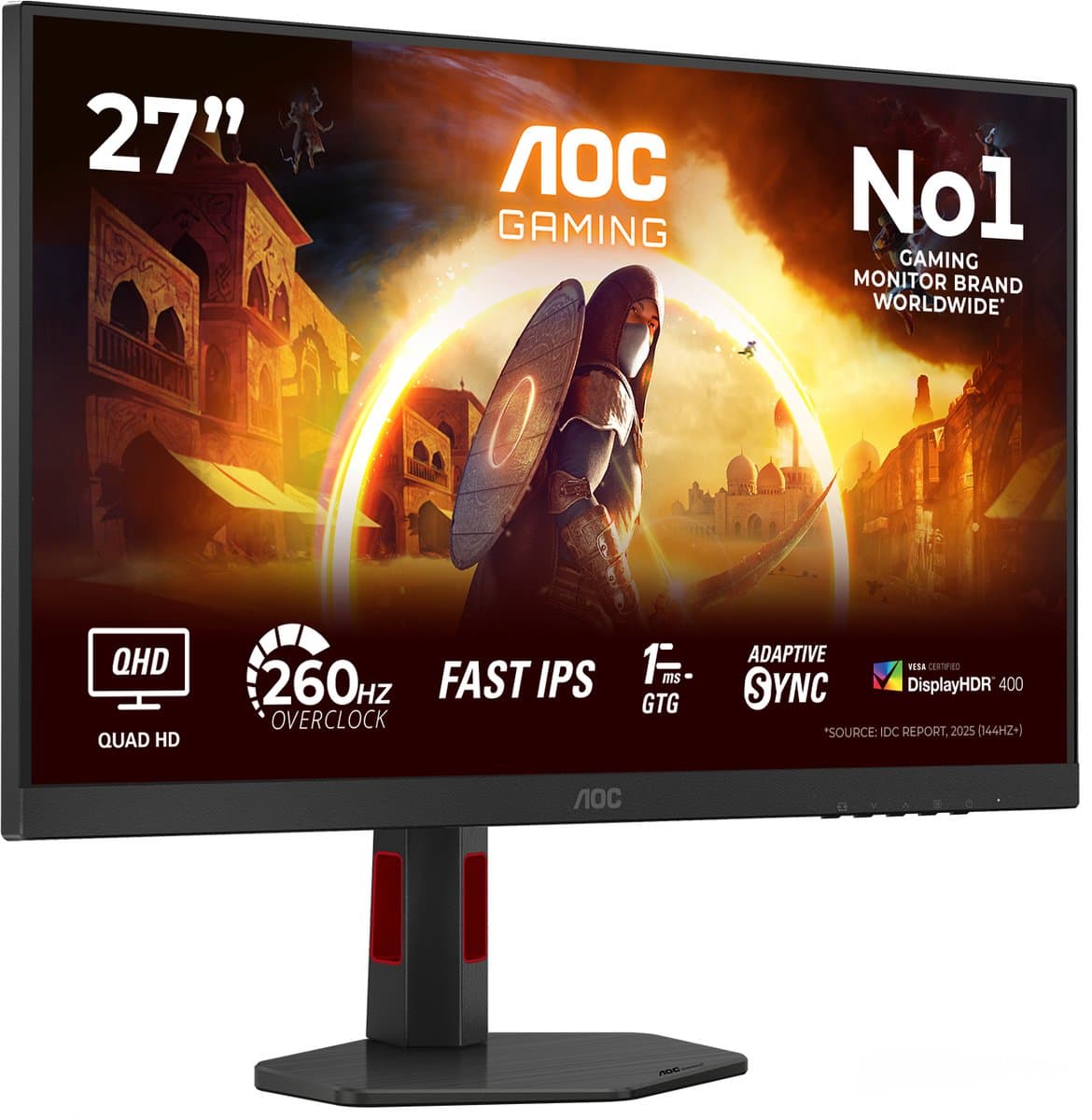 AOC G4 Q27G4ZR - QHD Gaming Monitor - 27 inch - 240Hz - 260hz OC - 27 inch thumbnail 7
