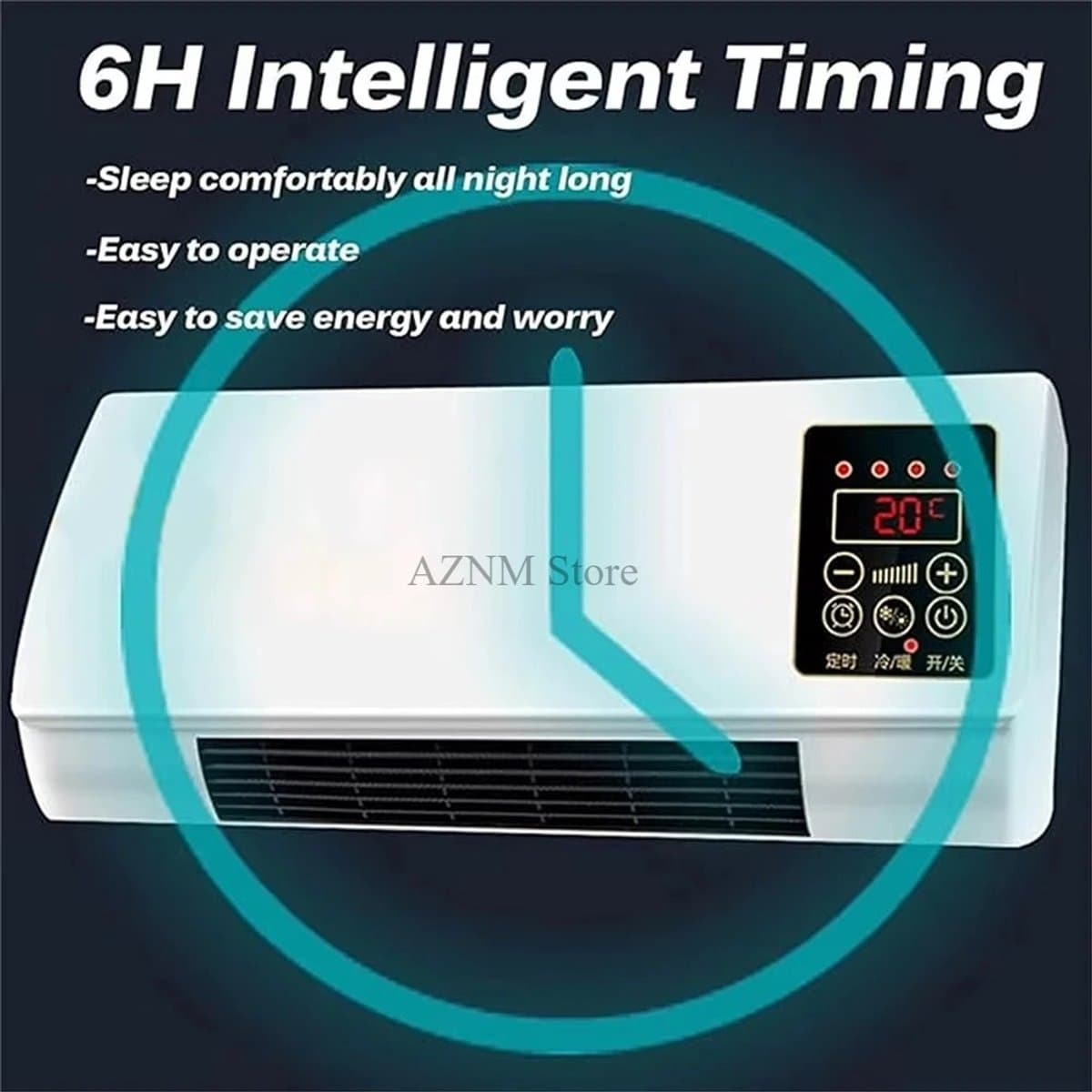 Innovastore Airco - Wandmodel airco - Elektrische 2-in-1 Koeler en Verwarmer - Split-unit - Multifunctionele airco - 1800W thumbnail 2