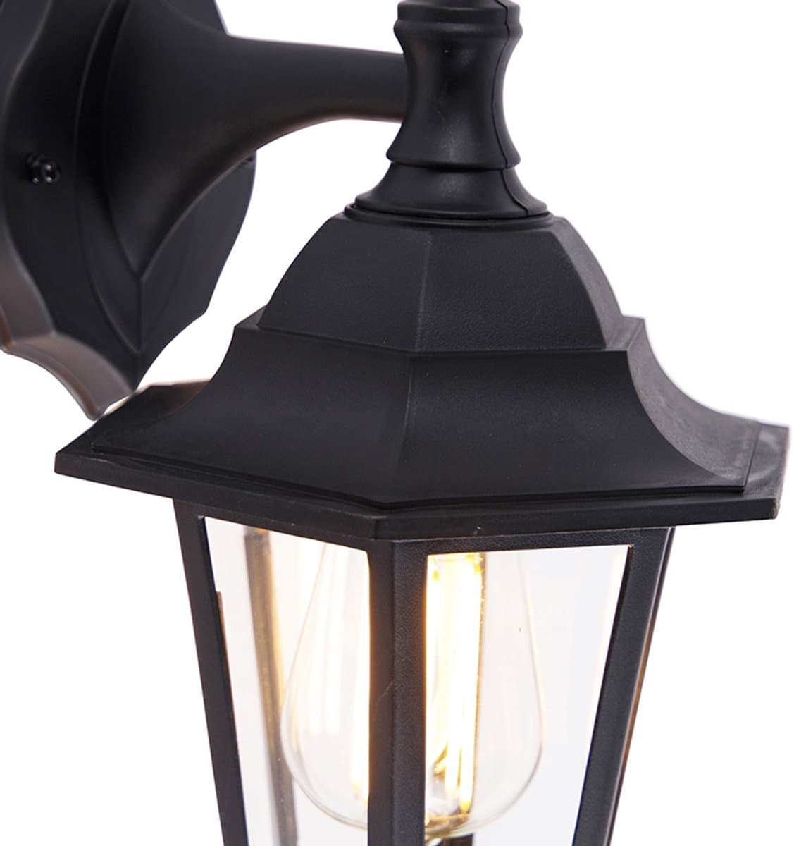 QAZQA new haven - Klassieke Wandlamp voor buiten - 1 lichts - D 212 mm - Zwart - Buitenverlichting thumbnail 5
